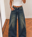 KIKI Stripes Ballon Fit (Blue Denim Washed)