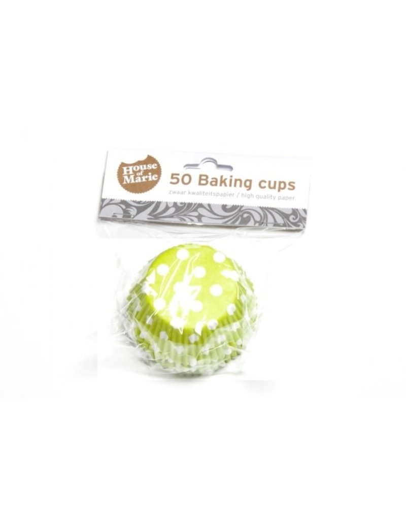 House Of Marie Cupcake cups stippen groen 50st Sweet