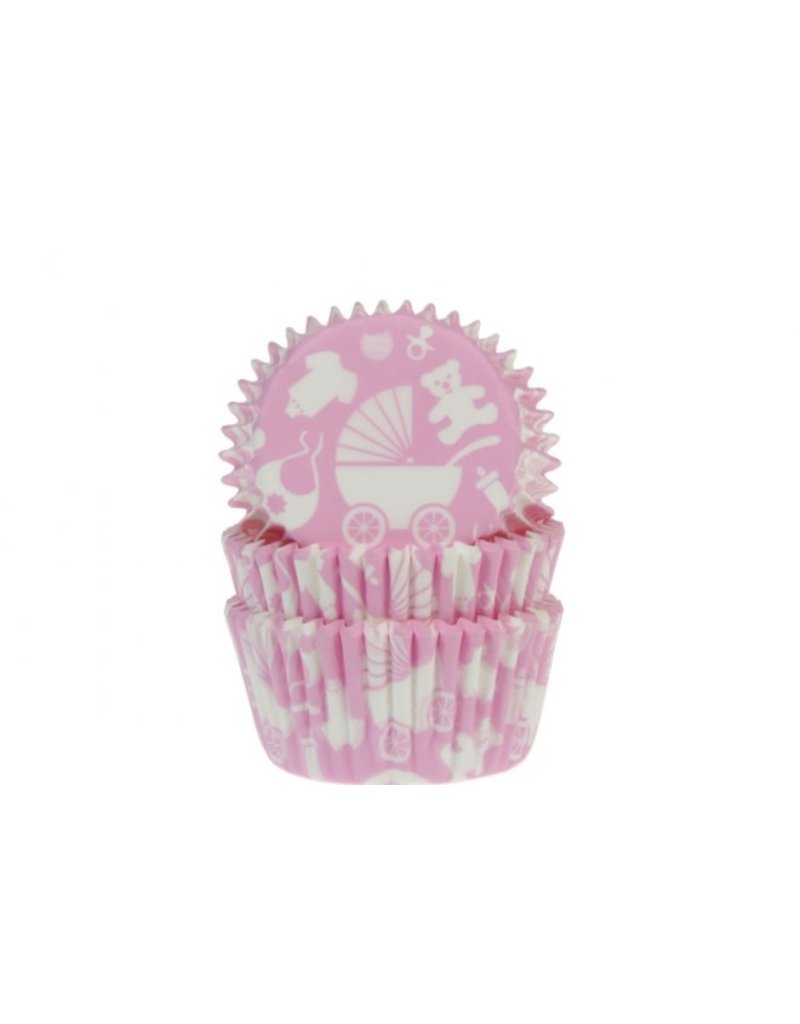 House Of Marie Cupcake cups geboorte roze 50st Sweet