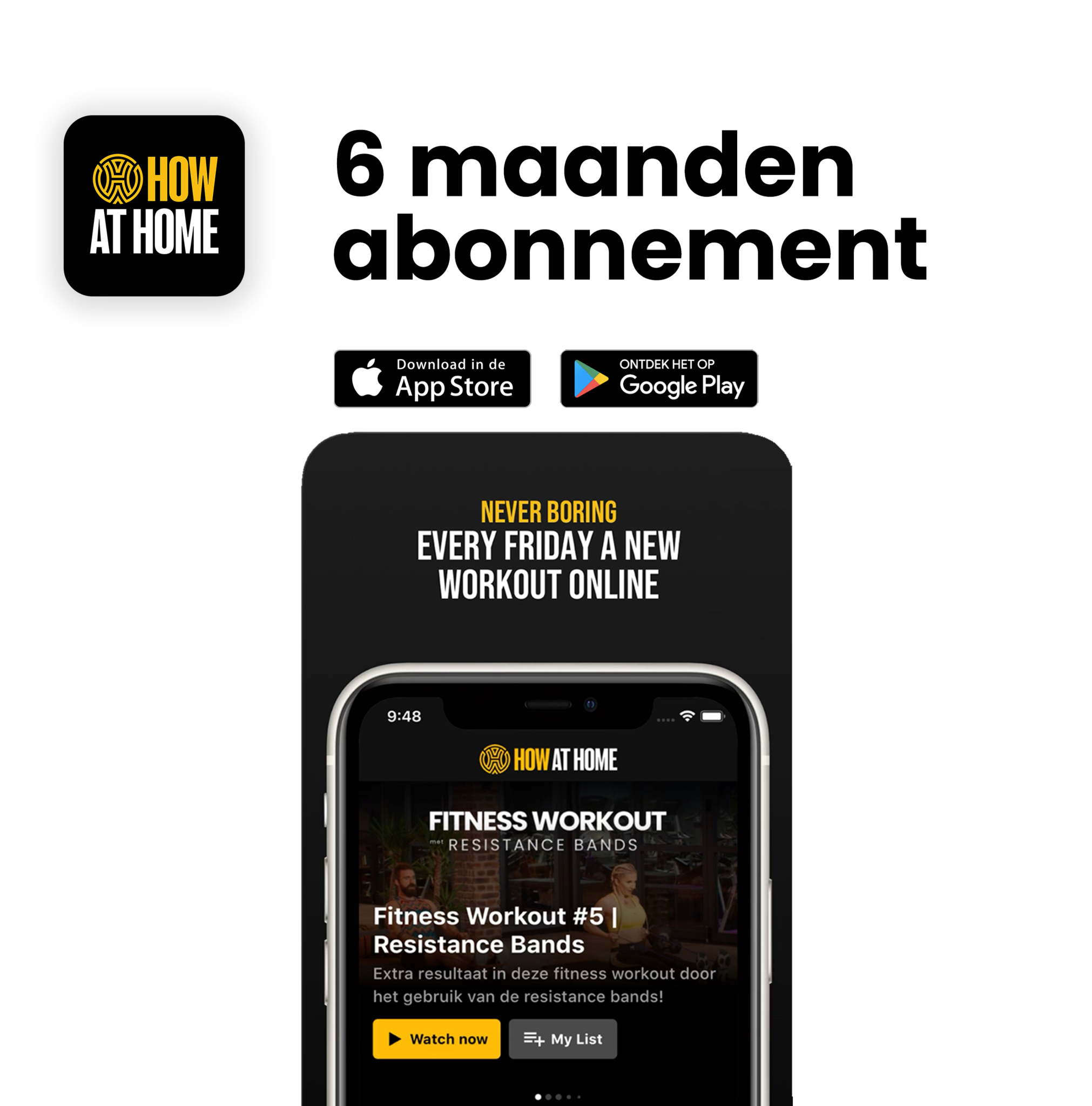 House of Workouts HOW at home Abonnement | 6 maanden