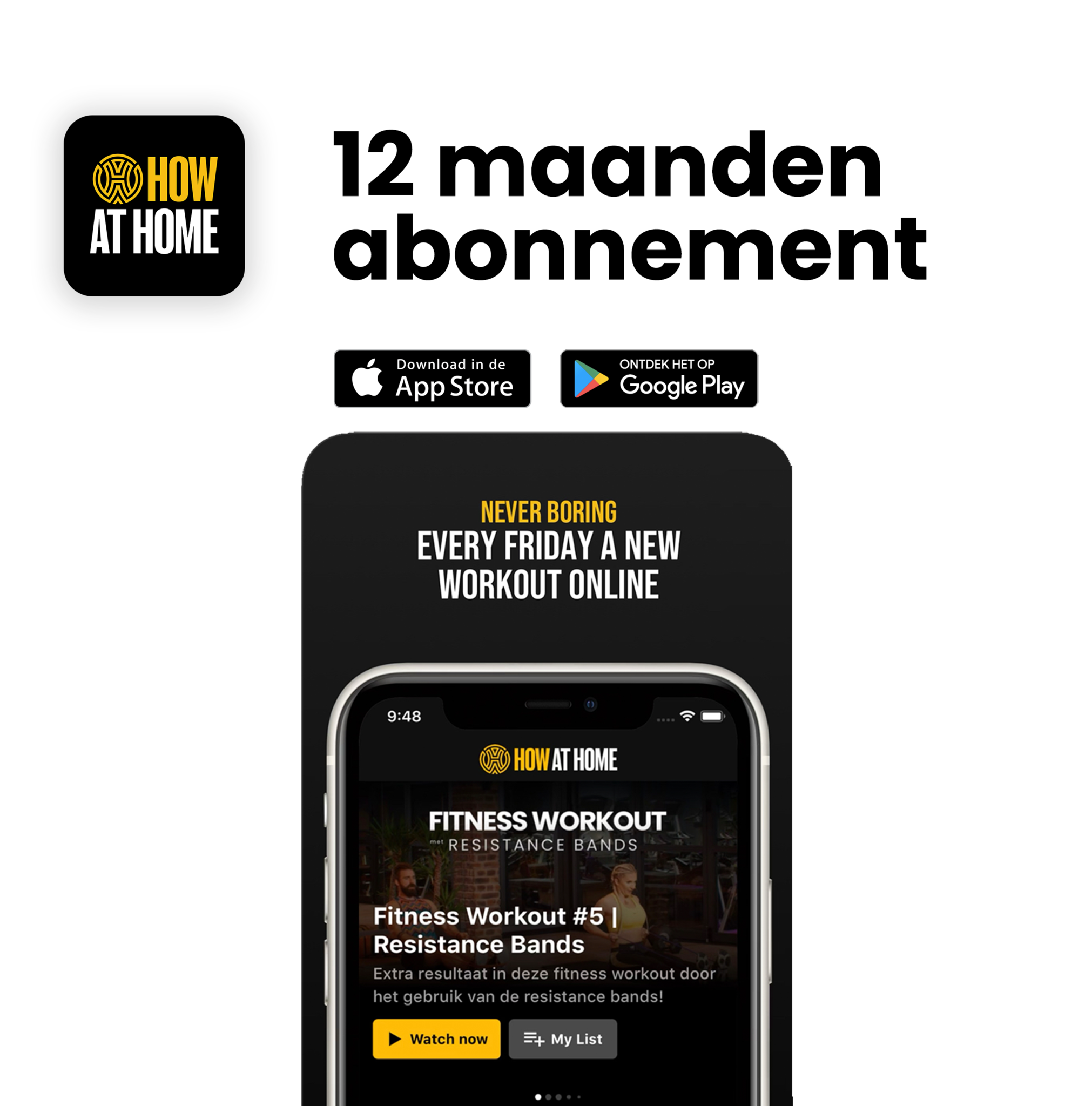 House of Workouts HOW at home Abonnement | 12 maanden