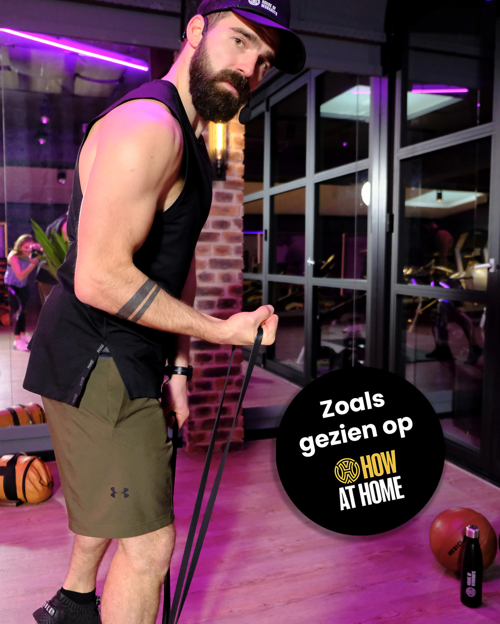 House of Workouts Resistance Band Zwart - Zwaar (21 mm)