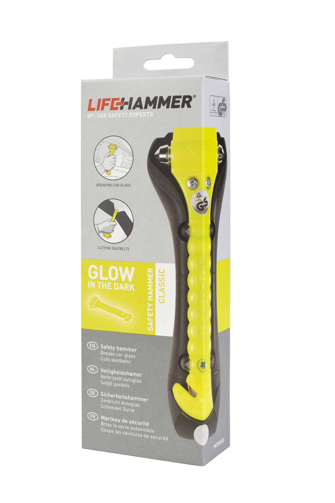 Life Hammer Safety Hammer Classic Glow geel Univé Clubhuis Univé
