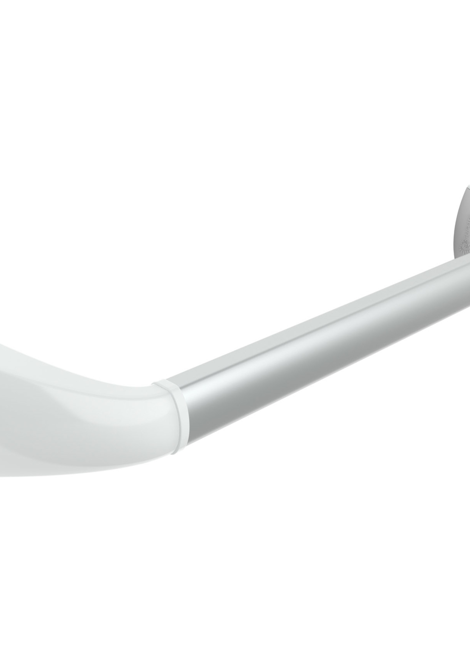 SecuCare wandbeugel L400mm (wit mat, greep blank geanodiseerd)