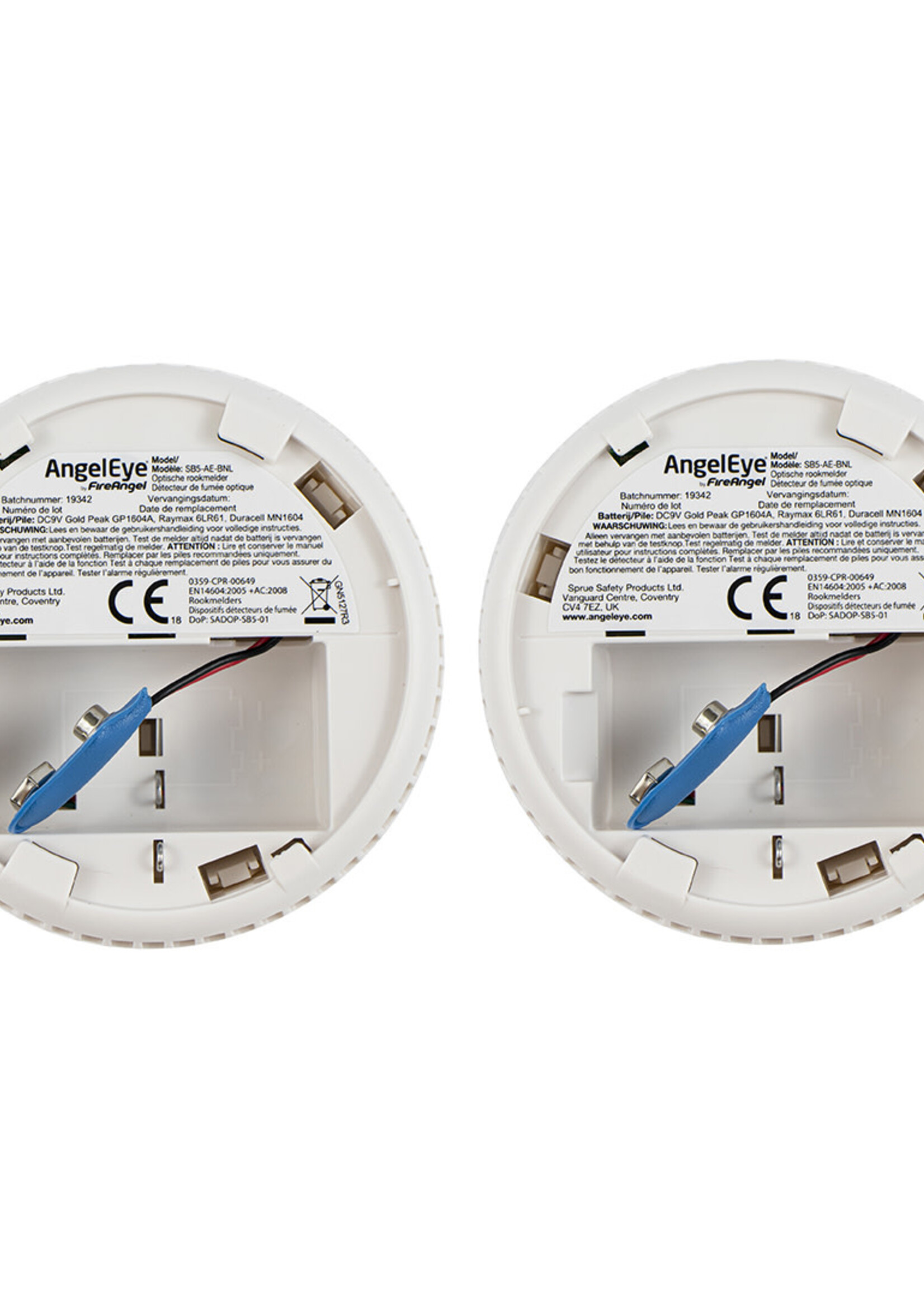 Quality Creations International AngelEye twinpack rookmelders SB5-AE-BNLR (9v), 5 j garantie