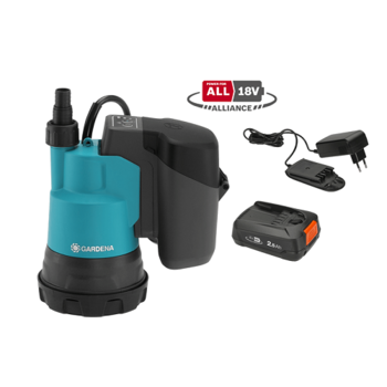 Gardena Accu dompelpomp 2000/2, 18V set Gardena Accu dompelpomp 2000/2, 18V set