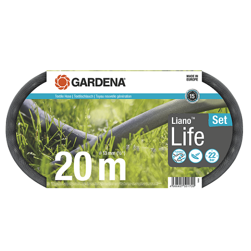 Gardena Textielslang Liano™ Life 20 m Set Gardena Gardena Textielslang Liano™ Life 20 m Set
