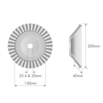 KOTI Onkruidborstel staal 200 x 80, Ø20/25,4 mm KOTI KOTI Onkruidborstel staal 200 x 80, Ø20/25,4 mm