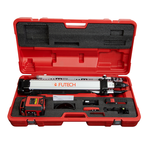 FUTECH Spinner rotatielaser Quattro MM Case set - Rood FUTECH FUTECH Spinner rotatielaser Quattro MM Case set - Rood