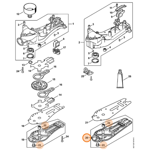 STIHL Deksel aandrijving voor HS 82 R - 4237 640 5801 STIHL STIHL Deksel aandrijving voor HS 82 R - 4237 640 5801