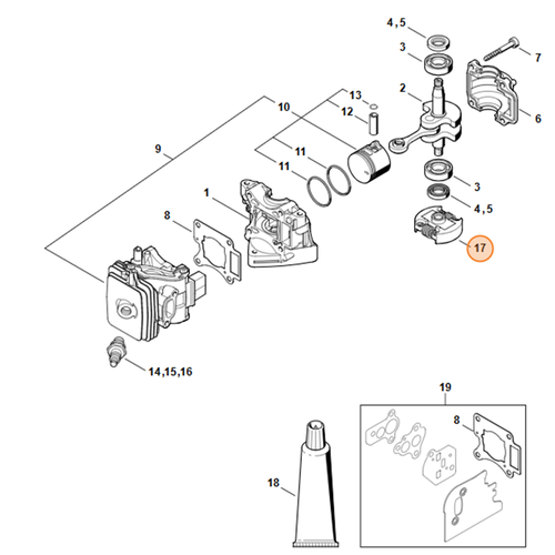 STIHL Koppeling voor HS 56 C-E - 4242 160 2000 STIHL STIHL Koppeling voor HS 56 C-E - 4242 160 2000