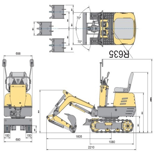 Lumag MB600 Mini benzine graafmachine Lumag Lumag MB600 Mini benzine graafmachine