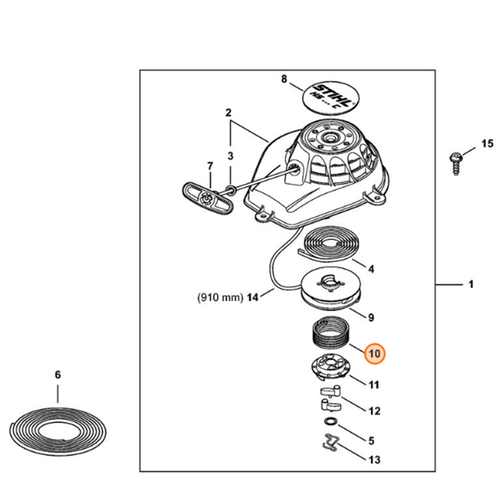 STIHL Veer voor HS 56 C-E - 4241 195 3501 STIHL STIHL Veer voor HS 56 C-E - 4241 195 3501