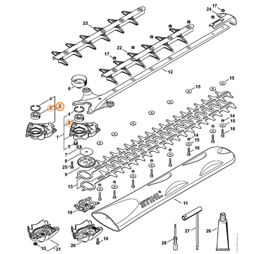 STIHL STIHL Aandrijfhuis voor HS 56 C-E - 4242 640 0502