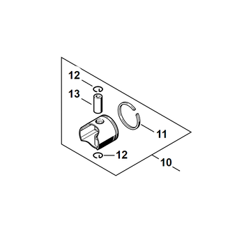 STIHL Zuiger Ø 34 mm voor HS 45 - 4140 030 2004 STIHL Zuiger Ø 34 mm voor HS 45 - 4140 030 2004