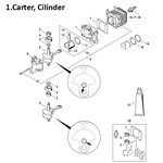 STIHL HS 45 - onderdeeltekening STIHL STIHL HS 45 - onderdeeltekening