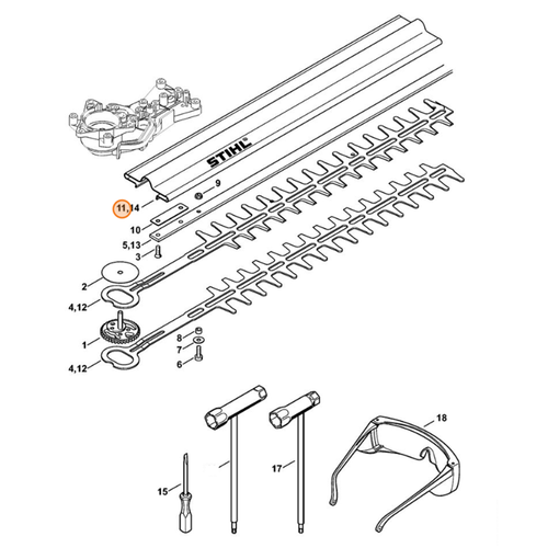 STIHL Mesbeschermer 450 mm / 18" voor HS 45 - 4228 790 9200 STIHL STIHL Mesbeschermer 450 mm / 18" voor HS 45 - 4228 790 9200