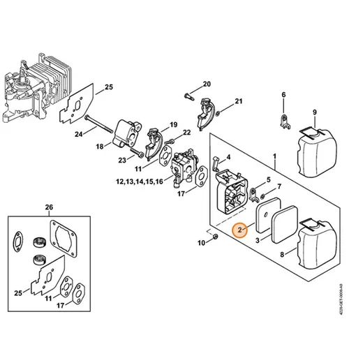 STIHL STIHL Filter voor HS 45 - 4140 124 2800