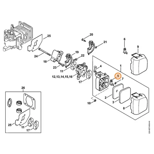 STIHL STIHL Chokeklep voor HS 45 - 4140 141 3801