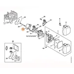STIHL Tussenflens voor HS 45 - 4140 121 1602 STIHL STIHL Tussenflens voor HS 45 - 4140 121 1602