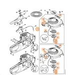 STIHL Ventilatorhuis met startmechanisme voor HS 45 - 4228 080 2100 STIHL STIHL Ventilatorhuis met startmechanisme voor HS 45 - 4228 080 2100