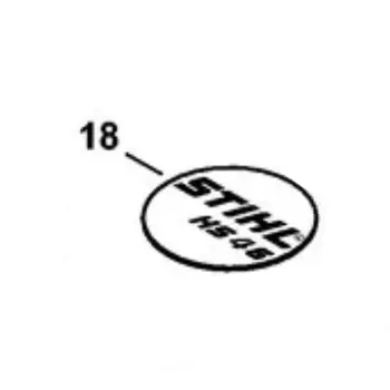 STIHL Typeplaatje HS 45 voor HS 45 - 4228 967 1500 STIHL Typeplaatje HS 45 voor HS 45 - 4228 967 1500