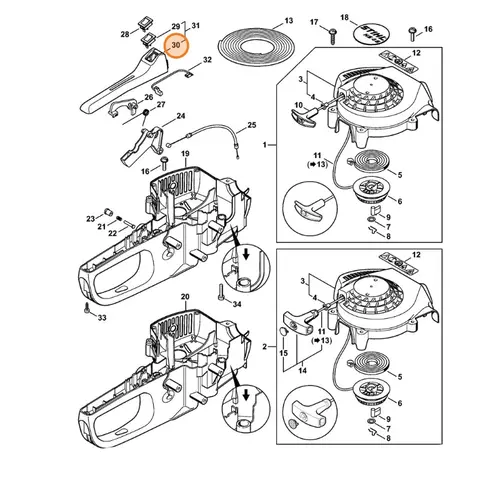 STIHL Handgreepkom voor HS 45 - 4228 791 0603 STIHL STIHL Handgreepkom voor HS 45 - 4228 791 0603