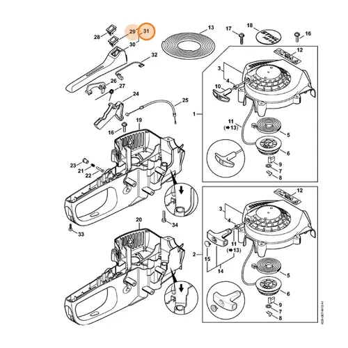 STIHL Handgreepkom voor HS 45 - 4228 790 0650 STIHL STIHL Handgreepkom voor HS 45 - 4228 790 0650