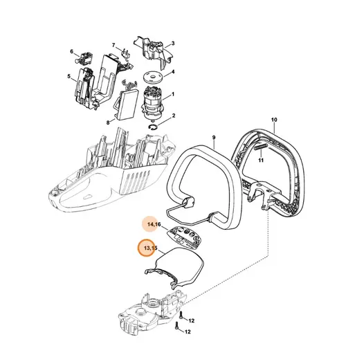 STIHL Handbeschermer HSA 86 voor HSA 86 - 4851 790 9106 STIHL STIHL Handbeschermer HSA 86 voor HSA 86 - 4851 790 9106