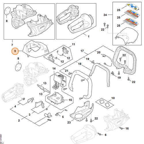 STIHL Afdekkap voor HSA 100 - HA07 602 0400 STIHL STIHL Afdekkap voor HSA 100 - HA07 602 0400