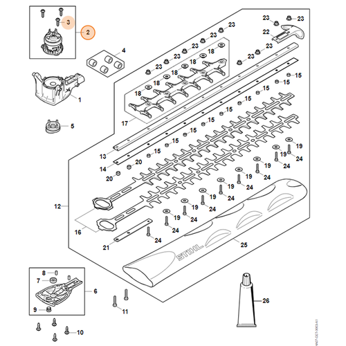 STIHL Elektromotor voor HSA 100 - HA07 600 0202 STIHL STIHL Elektromotor voor HSA 100 - HA07 600 0202