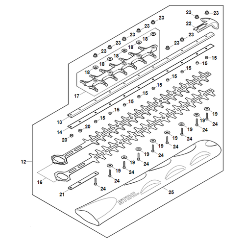 STIHL Heggenschaar 600 mm / 24" voor HSA 100 - HA07 710 5902 STIHL STIHL Heggenschaar 600 mm / 24" voor HSA 100 - HA07 710 5902
