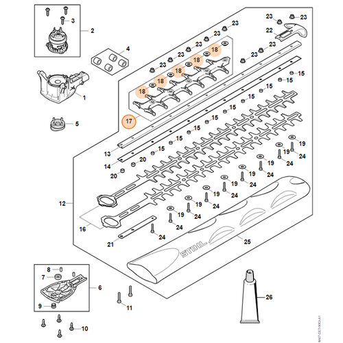 STIHL Knipbeveiliging voor HSA 100 - HA07 740 9500 STIHL STIHL Knipbeveiliging voor HSA 100 - HA07 740 9500
