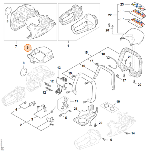 STIHL Afdekkap voor HSA 60 - HA06 602 0400 STIHL STIHL Afdekkap voor HSA 60 - HA06 602 0400