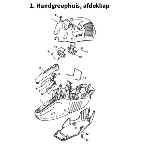 STIHL HSA 66 - onderdeeltekening STIHL STIHL HSA 66 - onderdeeltekening