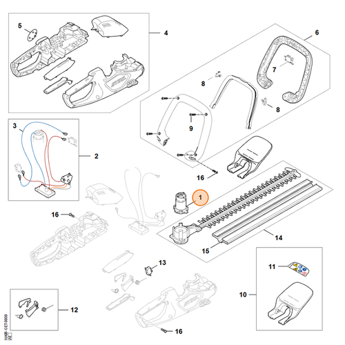 STIHL Elektromotor voor HSA 30 - HA08 600 0200 STIHL STIHL Elektromotor voor HSA 30 - HA08 600 0200