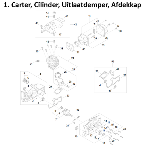 STIHL MS 881 - onderdeeltekening STIHL STIHL MS 881 - onderdeeltekening