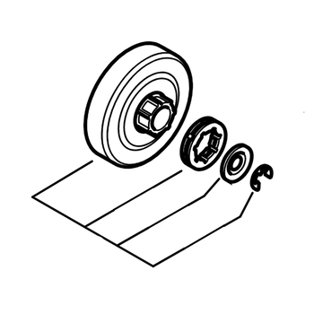 STIHL Ringkettingtandwiel 3/8" 8t Set - 1124 007 2501 STIHL Ringkettingtandwiel 3/8" 8t Set - 1124 007 2501