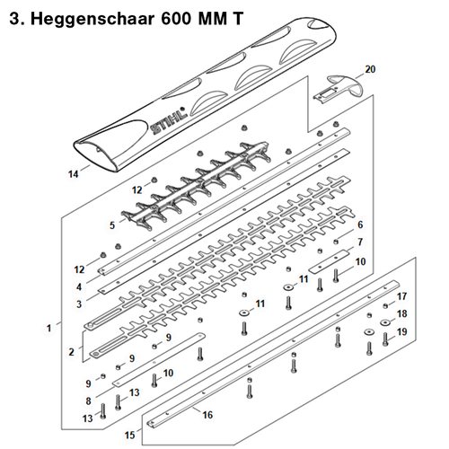 STIHL HSA 140 T - onderdeeltekening STIHL STIHL HSA 140 T - onderdeeltekening