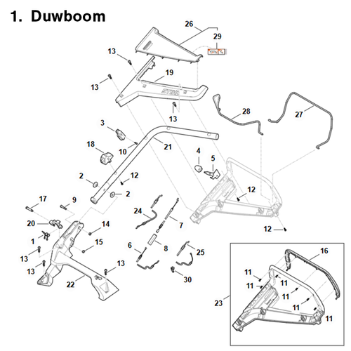 STIHL RM 443.3 V - onderdeeltekening STIHL STIHL RM 443.3 V - onderdeeltekening