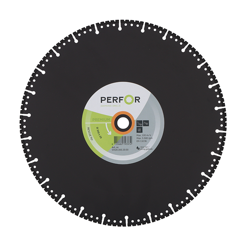 Perfor Diamantzaagblad RESCUE fijn, Ø350, asgat 20 Perfor Perfor Diamantzaagblad RESCUE fijn, Ø350, asgat 20