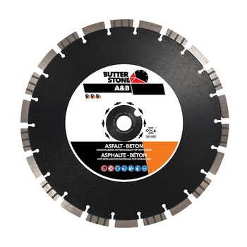 Butterstone Diamantzaagblad A&B, Ø350 asgat 25,4 mm Butterstone Diamantzaagblad A&B, Ø350 asgat 25,4 mm