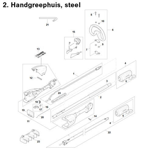 STIHL HLA 56 - onderdeeltekening STIHL STIHL HLA 56 - onderdeeltekening