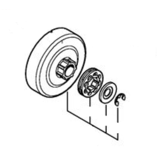 STIHL STIHL Set ringkettingtandwiel 3/8" 8t - 1122 007 1001