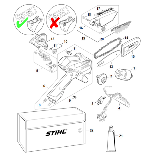 STIHL GTA 26 (Machine nr. 929771306) - onderdelen STIHL STIHL GTA 26 (Machine nr. 929771306) - onderdelen