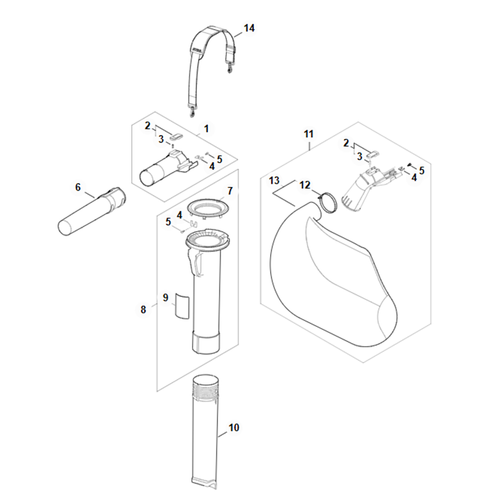 STIHL STIHL SHA 56 Zuigmechanisme - onderdelen