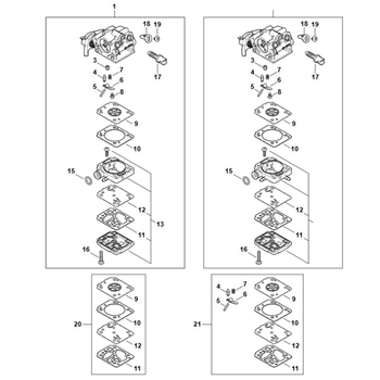 STIHL MS 172 Carburateuronderdelen - onderdelen STIHL MS 172 Carburateuronderdelen - onderdelen