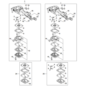 STIHL MS 182 Carburateuronderdelen - onderdelen STIHL MS 182 Carburateuronderdelen - onderdelen