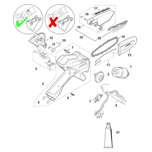 STIHL STIHL GTA 26 (Machine nr. 929771306) - onderdelen