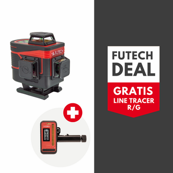 FUTECH MC4D Compact kruislijnlaser actieset incl. line tracer - Groen